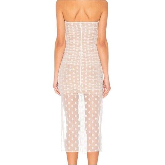 Majorelle White Mesh Dot Lace Bodycon Brady Dress Revolve NWT Sz XS - Picture 5 of 14